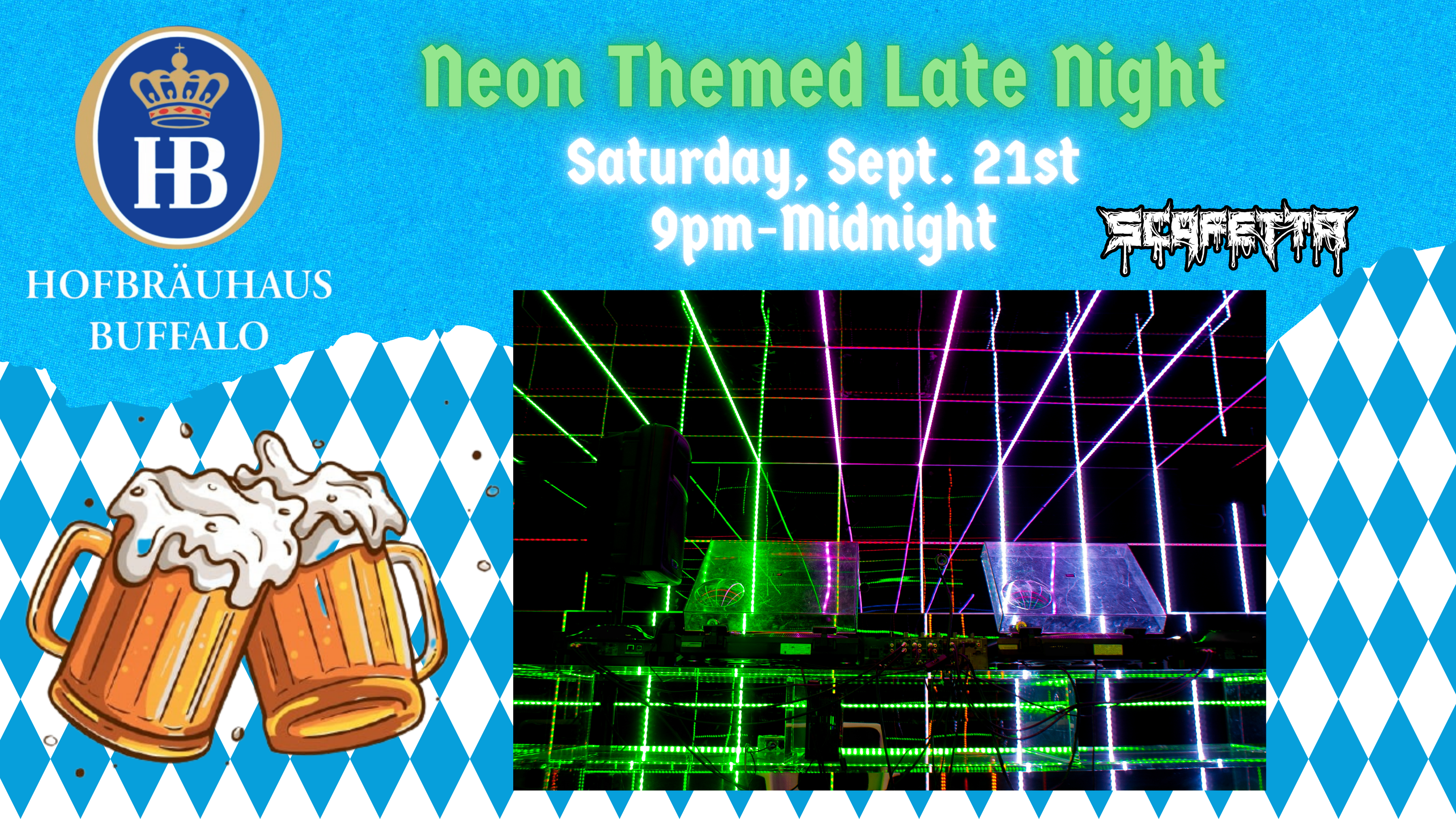 Oktoberfest Events Covers Neon Themed Late Night